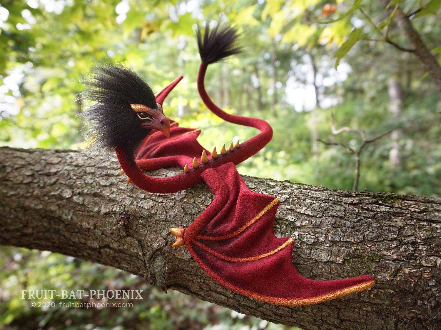 Redgold Eagle Wyrm posable dragon art doll