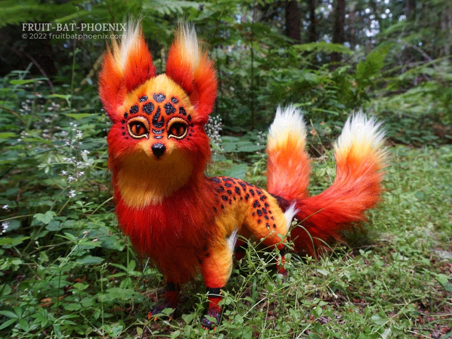 Lava fox posable art doll