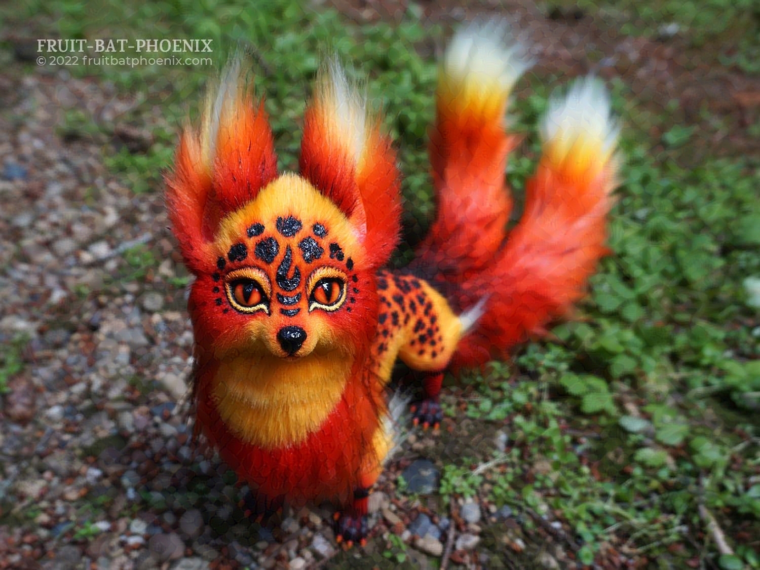 Lava fox posable art doll