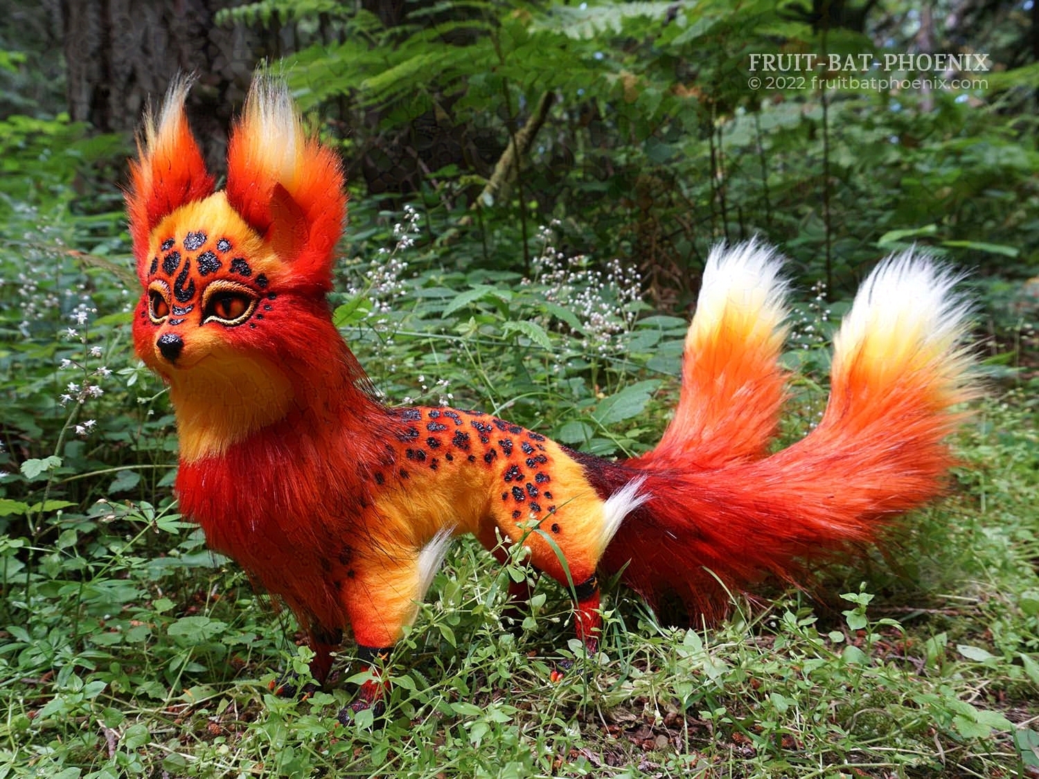 Lava fox posable art doll